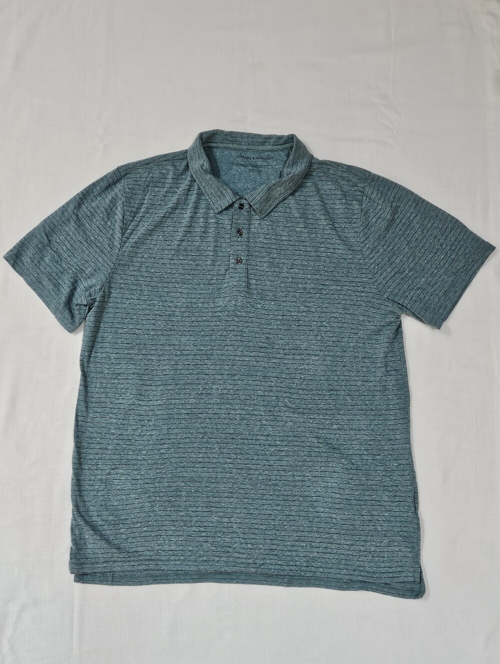 Men's Teal Heather Polo Shirt - Classic Short Sleeve Threads 4 Thought